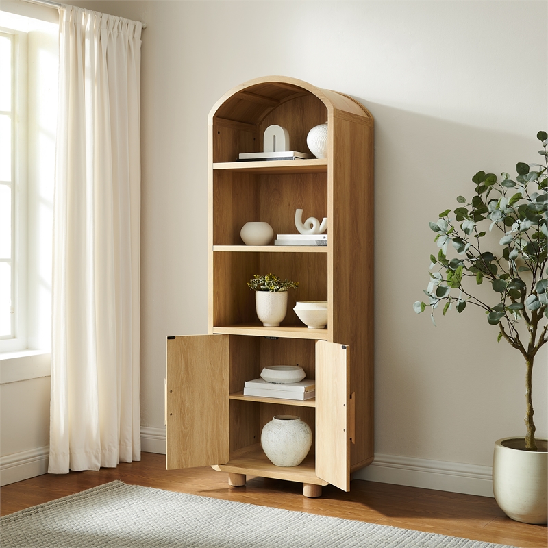 Crosley Furniture Millie Bookcase in Ash