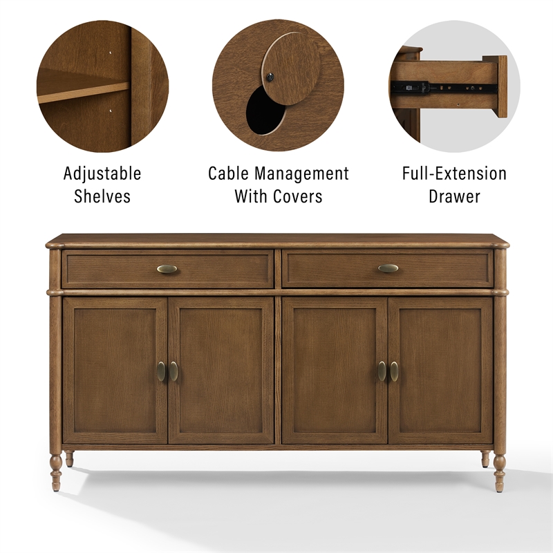 Crosley Furniture Amara Sideboard in Brown