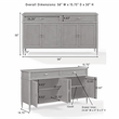 Crosley Furniture Amara Sideboard in Brown
