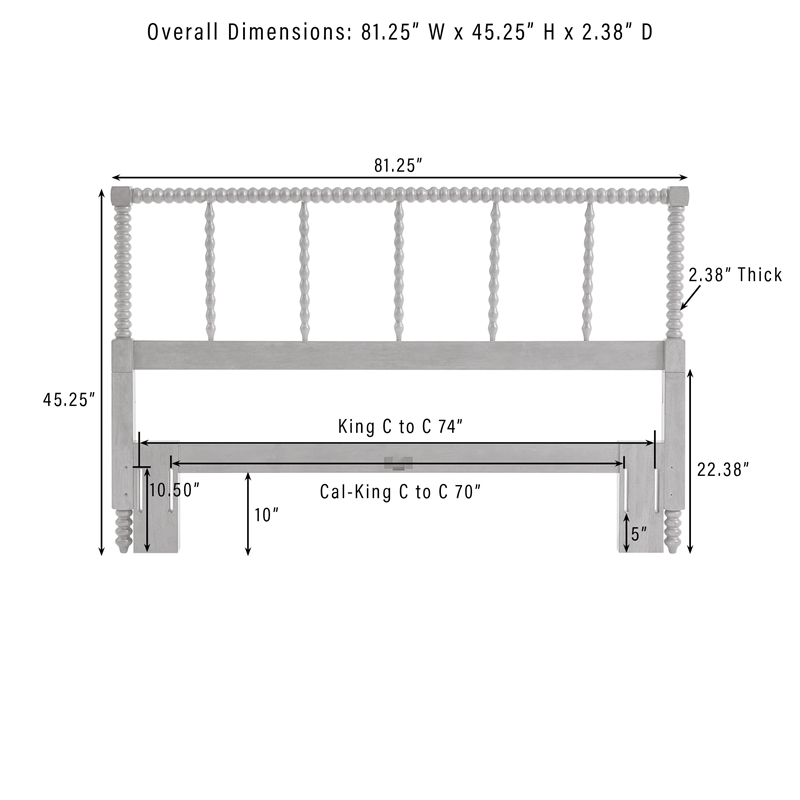 Crosley Lucille King Size Headboard in Brown