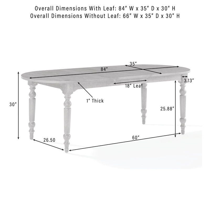 Crosley Daphne Dining Table in Rustic Brown