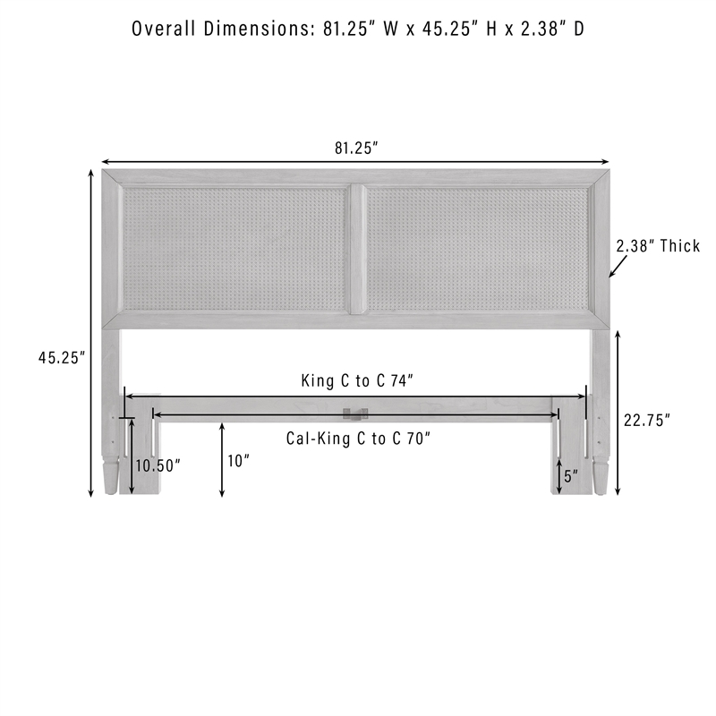 Crosley Katia King Headboard in Driftwood