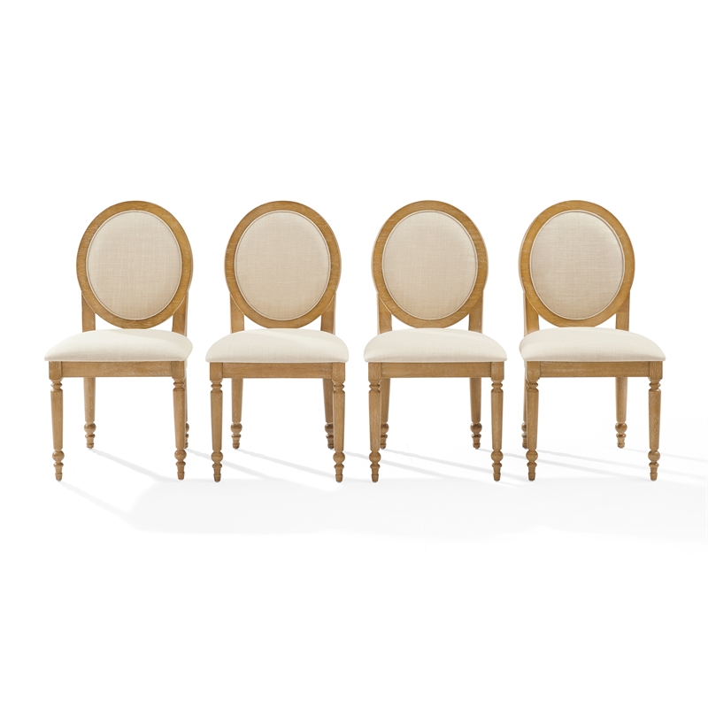 Crosley Daphne 4-Piece Dining Chairs in Rustic Brown and Creme