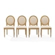 Crosley Daphne 4-Piece Dining Chairs in Rustic Brown and Creme