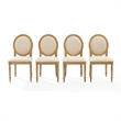 Crosley Daphne 4-Piece Dining Chairs in Rustic Brown and Creme