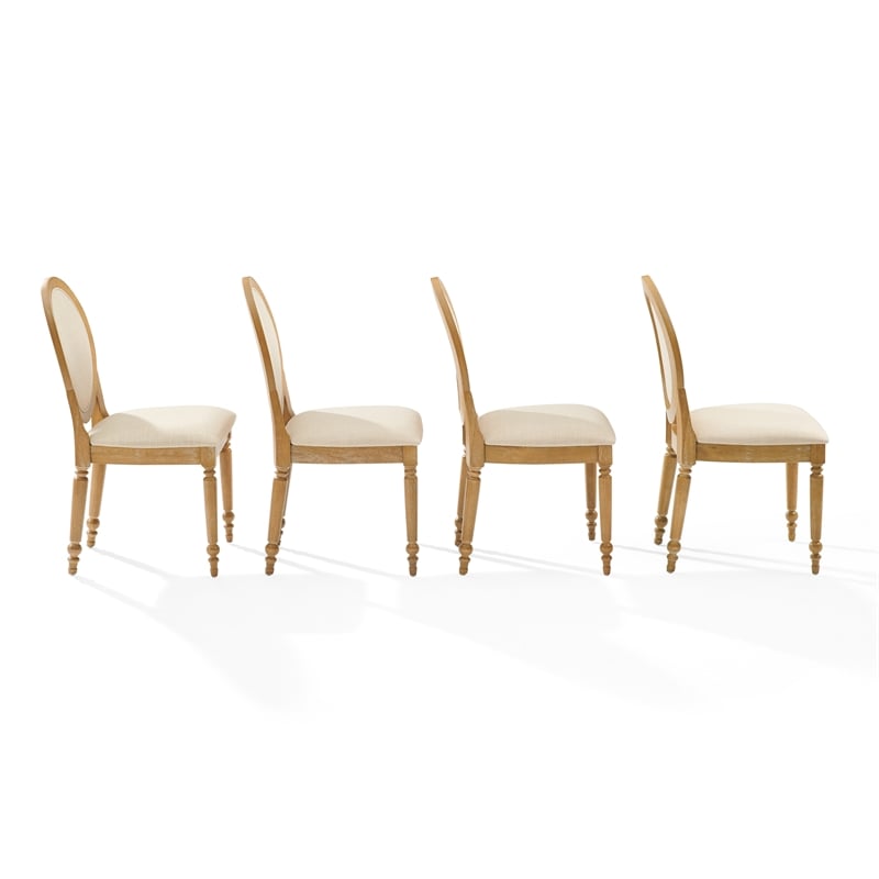 Crosley Daphne 4-Piece Dining Chairs in Rustic Brown and Creme