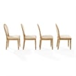 Crosley Daphne 4-Piece Dining Chairs in Rustic Brown and Creme