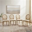 Crosley Daphne 4-Piece Dining Chairs in Rustic Brown and Creme