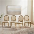 Crosley Daphne 4-Piece Dining Chairs in Rustic Brown and Creme