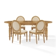 Crosley Daphne  5-Piece Dining Set in Rustic Brown and Creme - Table & 4 Chairs