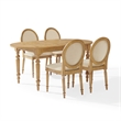 Crosley Daphne  5-Piece Dining Set in Rustic Brown and Creme - Table & 4 Chairs