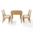 Crosley Daphne  5-Piece Dining Set in Rustic Brown and Creme - Table & 4 Chairs