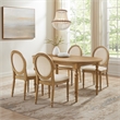 Crosley Daphne  5-Piece Dining Set in Rustic Brown and Creme - Table & 4 Chairs
