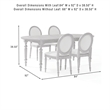 Crosley Daphne  5-Piece Dining Set in Rustic Brown and Creme - Table & 4 Chairs
