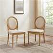 Crosley Daphne 2-Piece Dining Chairs in Rustic Brown and Creme