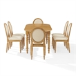 Crosley Daphne  7-Piece Dining Set in Rustic Brown and Creme - Table & 6 Chairs