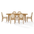 Crosley Daphne  7-Piece Dining Set in Rustic Brown and Creme - Table & 6 Chairs