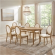 Crosley Daphne  7-Piece Dining Set in Rustic Brown and Creme - Table & 6 Chairs