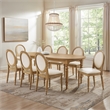 Crosley Daphne  9-Piece Dining Set in Rustic Brown and Creme - Table & 8 Chairs