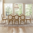 Crosley Daphne  9-Piece Dining Set in Rustic Brown and Creme - Table & 8 Chairs