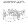 Crosley Daphne  9-Piece Dining Set in Rustic Brown and Creme - Table & 8 Chairs