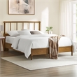Crosley Lucille King Bed in Brown - Headboard- Footboard- And Side Rails