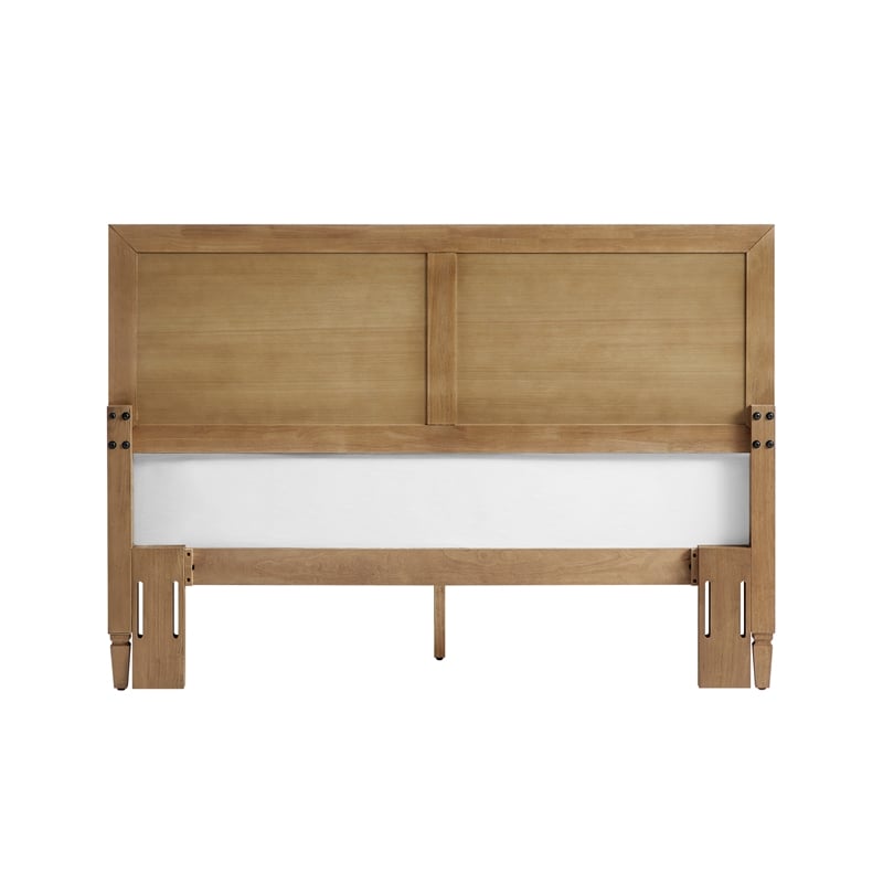 Crosley Katia Queen Bed in Driftwood - Headboard- Footboard- And Side Rails