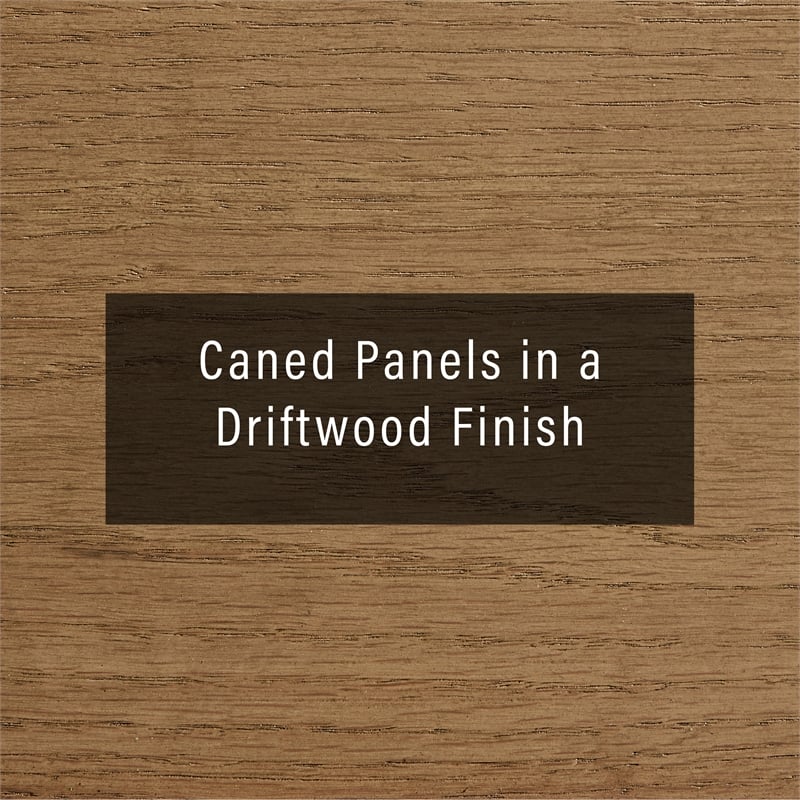 Crosley Katia King Bed in Driftwood - Headboard- Footboard- And Side Rails