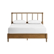 Crosley Lucille Queen Bed in Brown - Headboard- Footboard- And Side Rails
