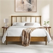 Crosley Lucille Queen Bed in Brown - Headboard- Footboard- And Side Rails
