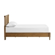 Crosley Lucille Queen Bed in Brown - Headboard- Footboard- And Side Rails