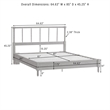 Crosley Lucille Queen Bed in Brown - Headboard- Footboard- And Side Rails