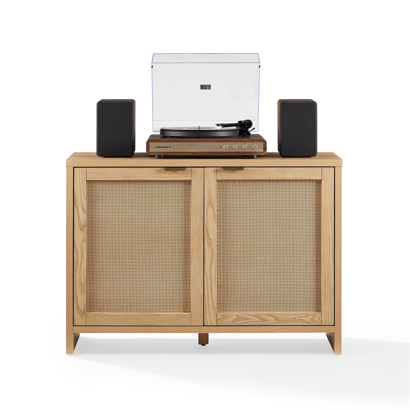 Crosley Maeve Record Player Cabinet With Vinyl Storage in Ash