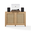 Crosley Maeve Record Player Cabinet With Vinyl Storage in Ash