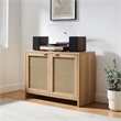 Crosley Maeve Record Player Cabinet With Vinyl Storage in Ash