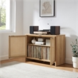 Crosley Maeve Record Player Cabinet With Vinyl Storage in Ash