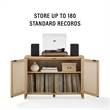 Crosley Maeve Record Player Cabinet With Vinyl Storage in Ash