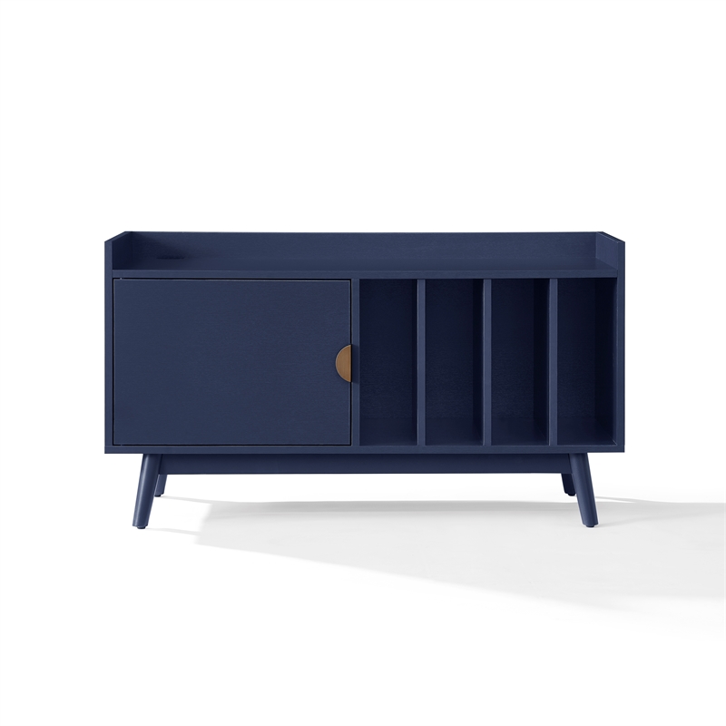 Crosley Skylar Record Player Cabinet With Vinyl Storage in Navy