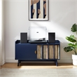 Crosley Skylar Record Player Cabinet With Vinyl Storage in Navy