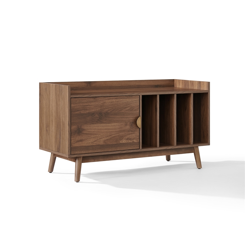 Crosley Skylar Record Player Cabinet With Vinyl Storage in Walnut