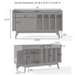 Crosley Skylar Record Player Cabinet With Vinyl Storage in Walnut