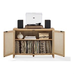 Crosley Kenji Record Player Cabinet With Vinyl Storage in Ash