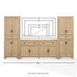 Crosley Tara 3-Piece Entertainment Center in Natural
