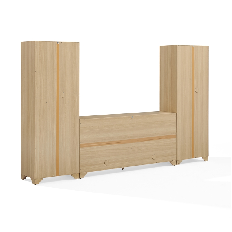 Crosley Tara 3-Piece Entertainment Center in Natural