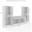 Crosley Tara 3-Piece Entertainment Center in Natural