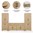Crosley Tara 3-Piece Entertainment Center in Natural