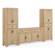 Crosley Tara 3-Piece Entertainment Center in Natural