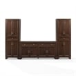 Crosley Tara 3-Piece Entertainment Center in Brown