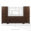 Crosley Tara 3-Piece Entertainment Center in Brown