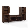 Crosley Tara 3-Piece Entertainment Center in Brown